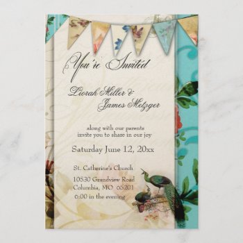 French Shabby Chic Vintage Invitation by perfectwedding at Zazzle