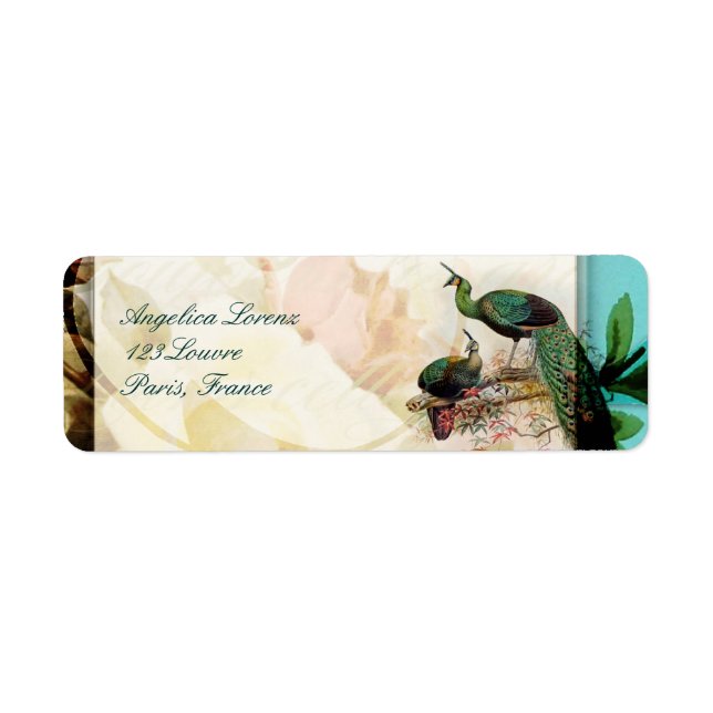 French Shabby chic Vintage Label (Front)
