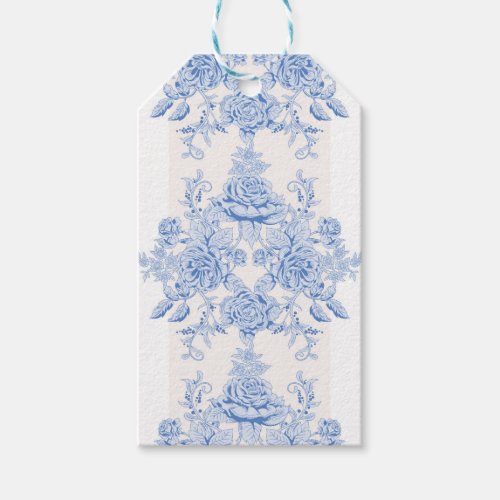 Frenchshabby chic vintagepale bluewhitechic gift tags