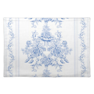 French,shabby chic, vintage,pale blue,white,chic, placemat