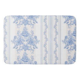 French,shabby chic, vintage,pale blue,white,countr bath mat