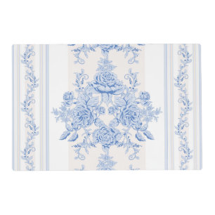 French,shabby chic, vintage,pale blue,white,countr placemat