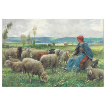 FRENCH SHEPHERDESS PAINTING TISSUE PAPER