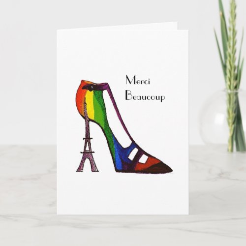 French Shoe Thank you card