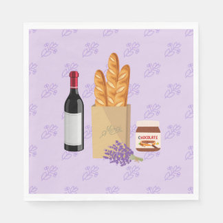  French Snack Napkins