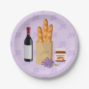 French Snack Paper Plates