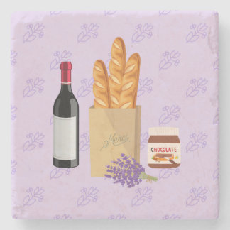 French Snack Stone Coaster