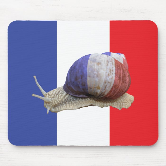 French snail flag mousepads