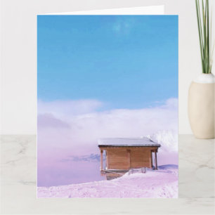French Snow Mountain Hut    Card
