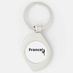 French soccer  keychain