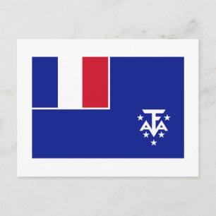 French Southern and Antarctic Lands Flag Postcard