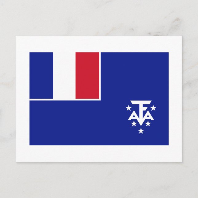 French Southern and Antarctic Lands Flag Postcard (Front)