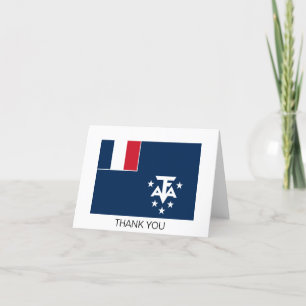 French Southern Antarctic Lands Letterpress Thank You Card