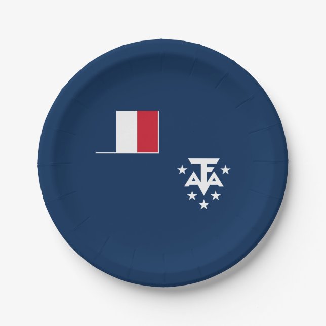 French Southern Antarctic Lands Paper Plates (Front)