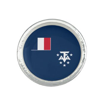 French Southern Antarctic Lands Ring by topdivertntrend at Zazzle