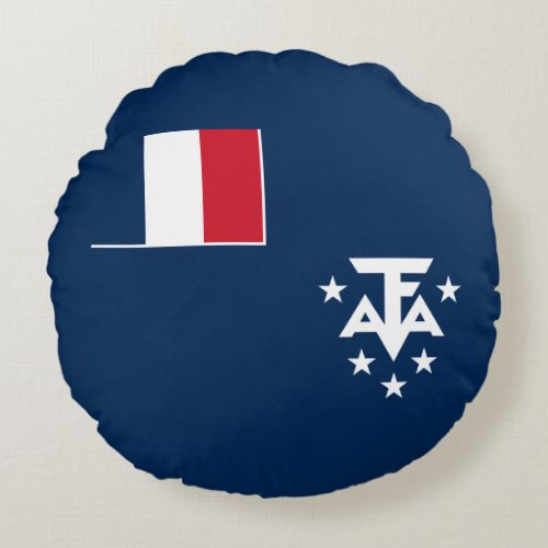 French Southern Antarctic Lands Round Pillow