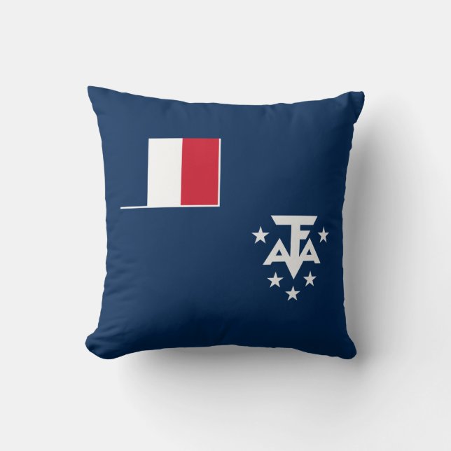 French Southern Antarctic Lands Throw Pillow (Front)