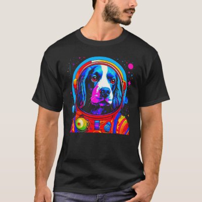 French Spaniel Dog  Astronaut T-Shirt