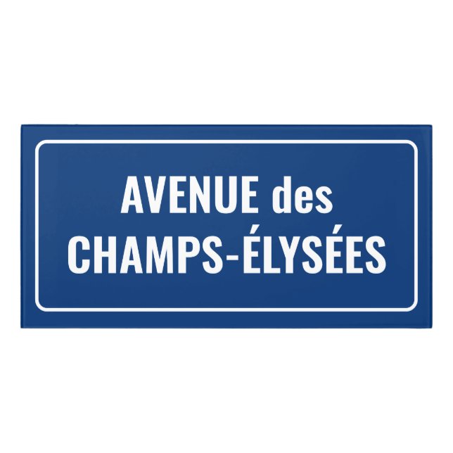 French Street Sign Style Door Sign (Classic Front)