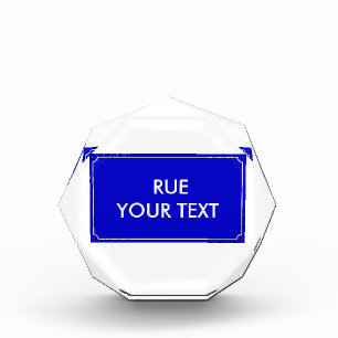 French Street Sign Template Acrylic Award