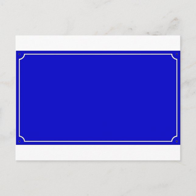 French Street Sign Template Postcard (Front)