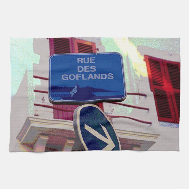 French Street Signs Towel (Horizontal)