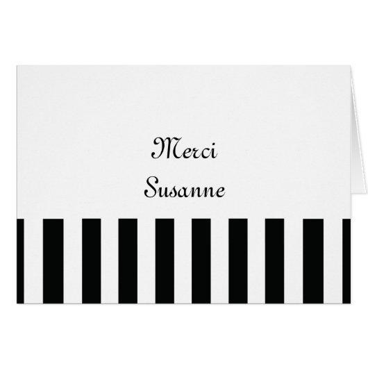 French Stripes in Black (Front Horizontal)