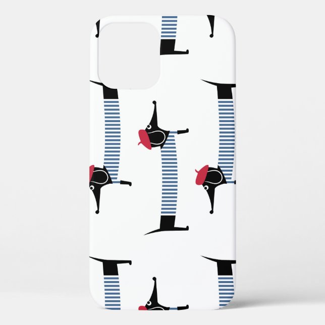 French style dog, cartoon pattern. Case-Mate iPhone case (Back)