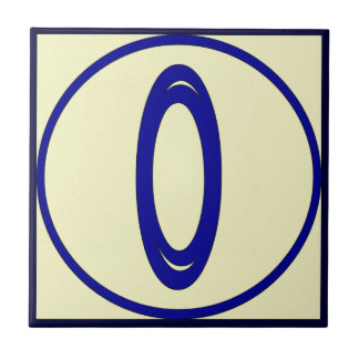 French Style House Numbers 0 Tile