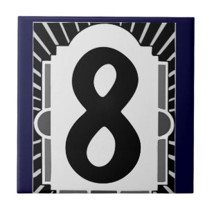 French Style House Numbers 2 Ceramic Tile