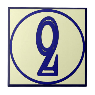 French Style House Numbers 2 Ceramic Tile
