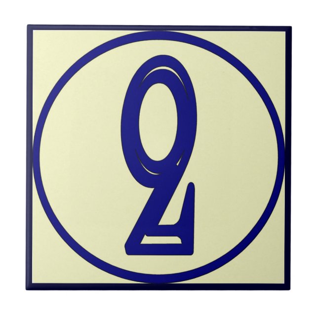 French Style House Numbers 2 Ceramic Tile (Front)