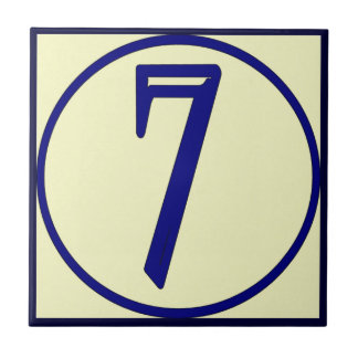 French Style House Numbers 7 Ceramic Tile