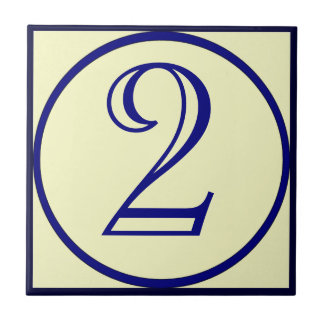 French Style House Numbers Ceramic Tile