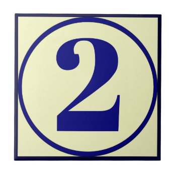French Style House Numbers Ceramic Tile by figstreetstudio at Zazzle