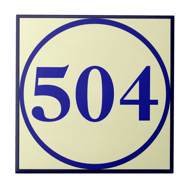 French Style House Numbers Personalize Number Cera Ceramic Tile (Front)