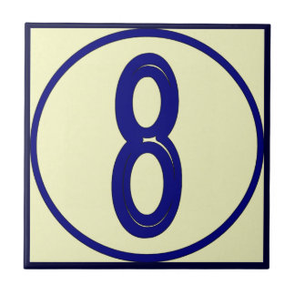 French Style Number 8 Ceramic Tile