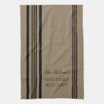 French Style Stripe Burap Personalized Kitchen Towel at Zazzle