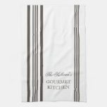 French Style Stripe Personalized Kitchen Towels