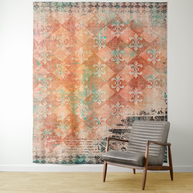 French styled wall tapestry (In Situ)
