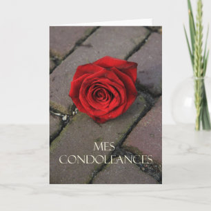 French Sympathy Card Mes Condoleances