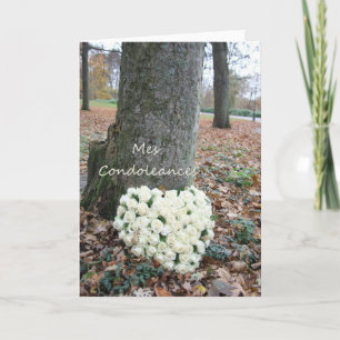 French Sympathy Card Mes Condoleances