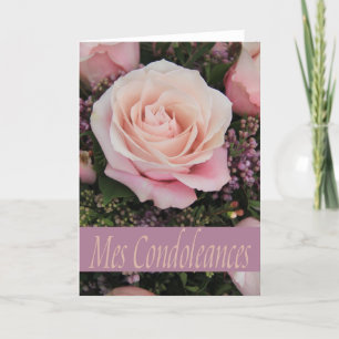 French Sympathy Card Mes Condoleances