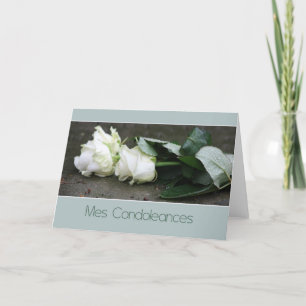 French Sympathy Card Mes Condoleances