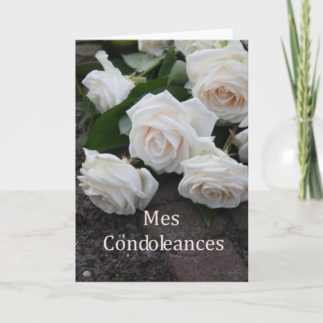 French Sympathy Card Mes Condoleances (Front)