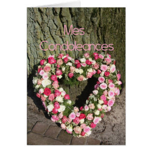 French Sympathy Card Mes Condoleances