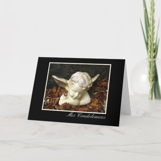 French Sympathy Guardian Angel Card (Front)