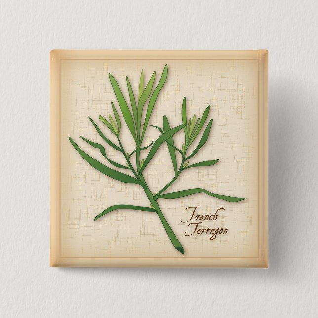 French Tarragon Herb Button (Front)