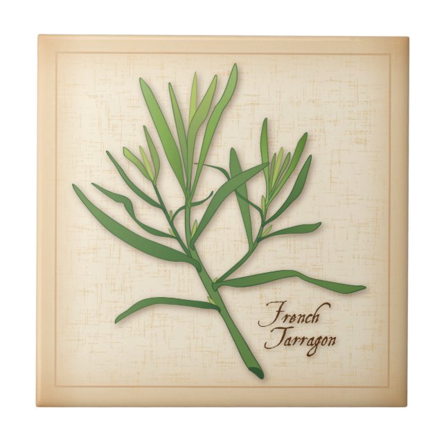 French Tarragon Herb Tile (Front)