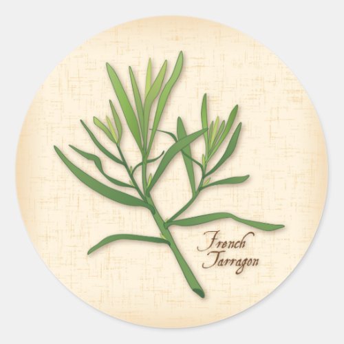 French Tarragon Round Sticker